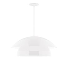 Montclair Light Works STGX447-44-L13 - 24" Nest LED Stem Hung Pendant, White