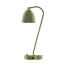 Montclair Light Works TLC417-22-L10 - 23" J-Series LED Table Lamp, Fern Green