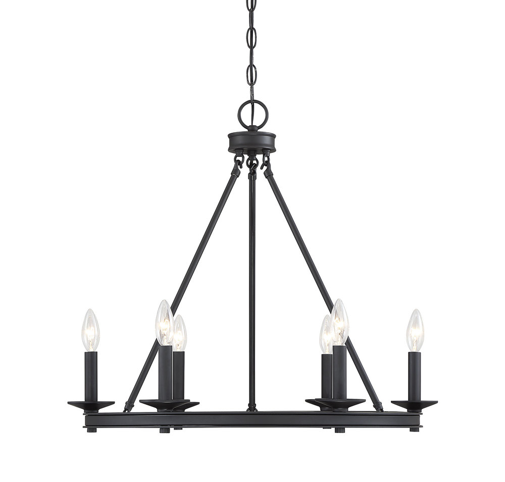 Middleton 6-Light Chandelier in Matte Black