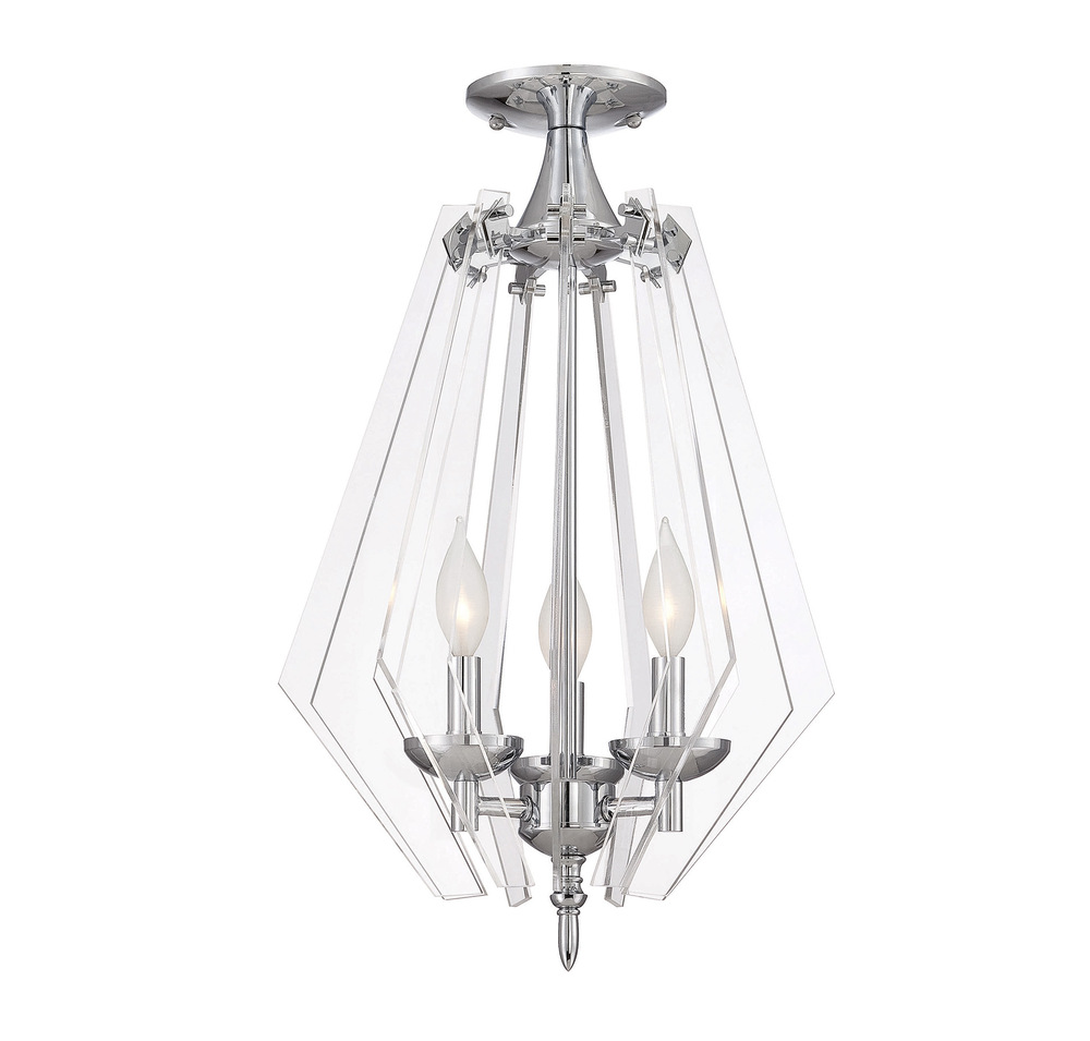 Newell 3 Light Semi-Flush