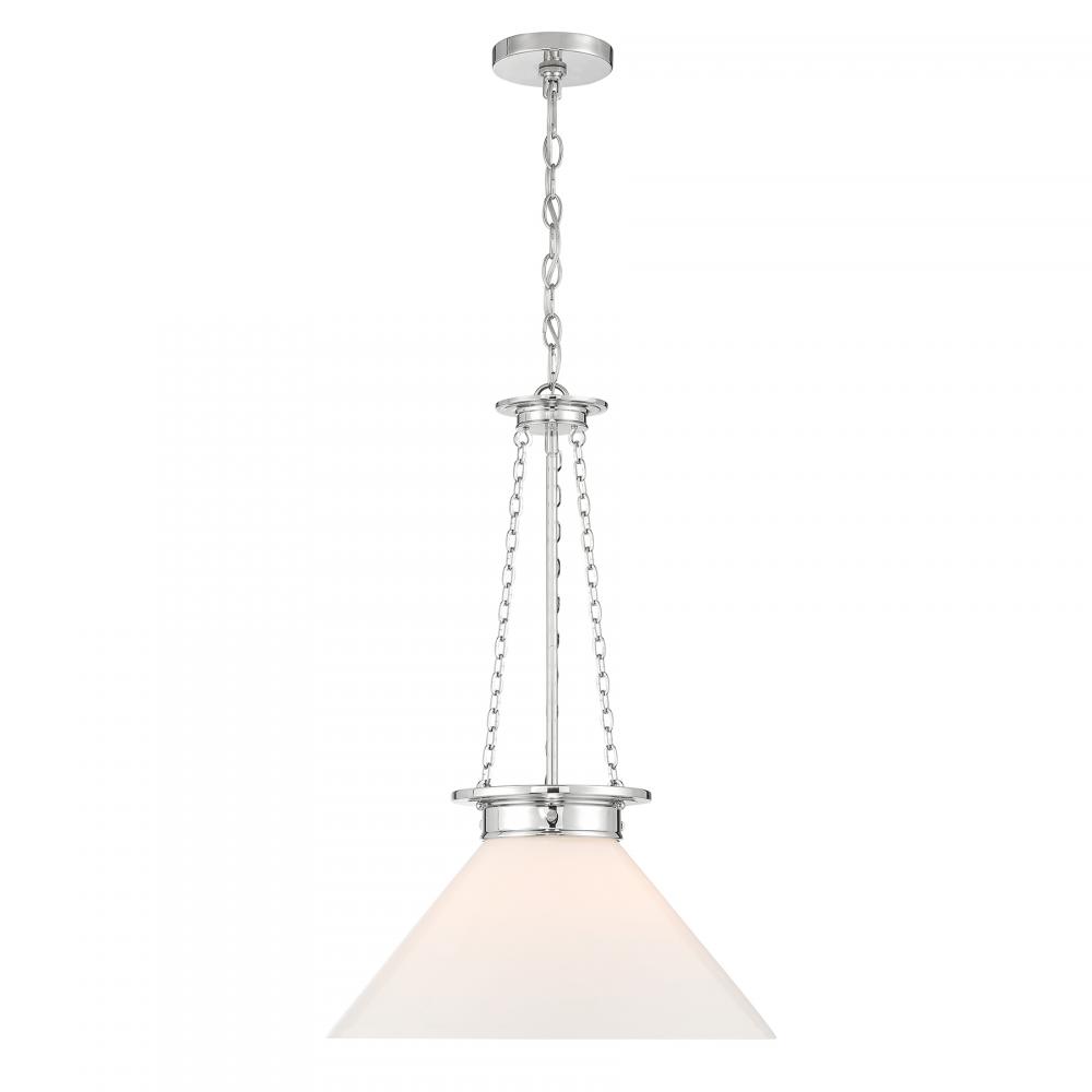 Myers 1-Light Pendant in Polished Nickel