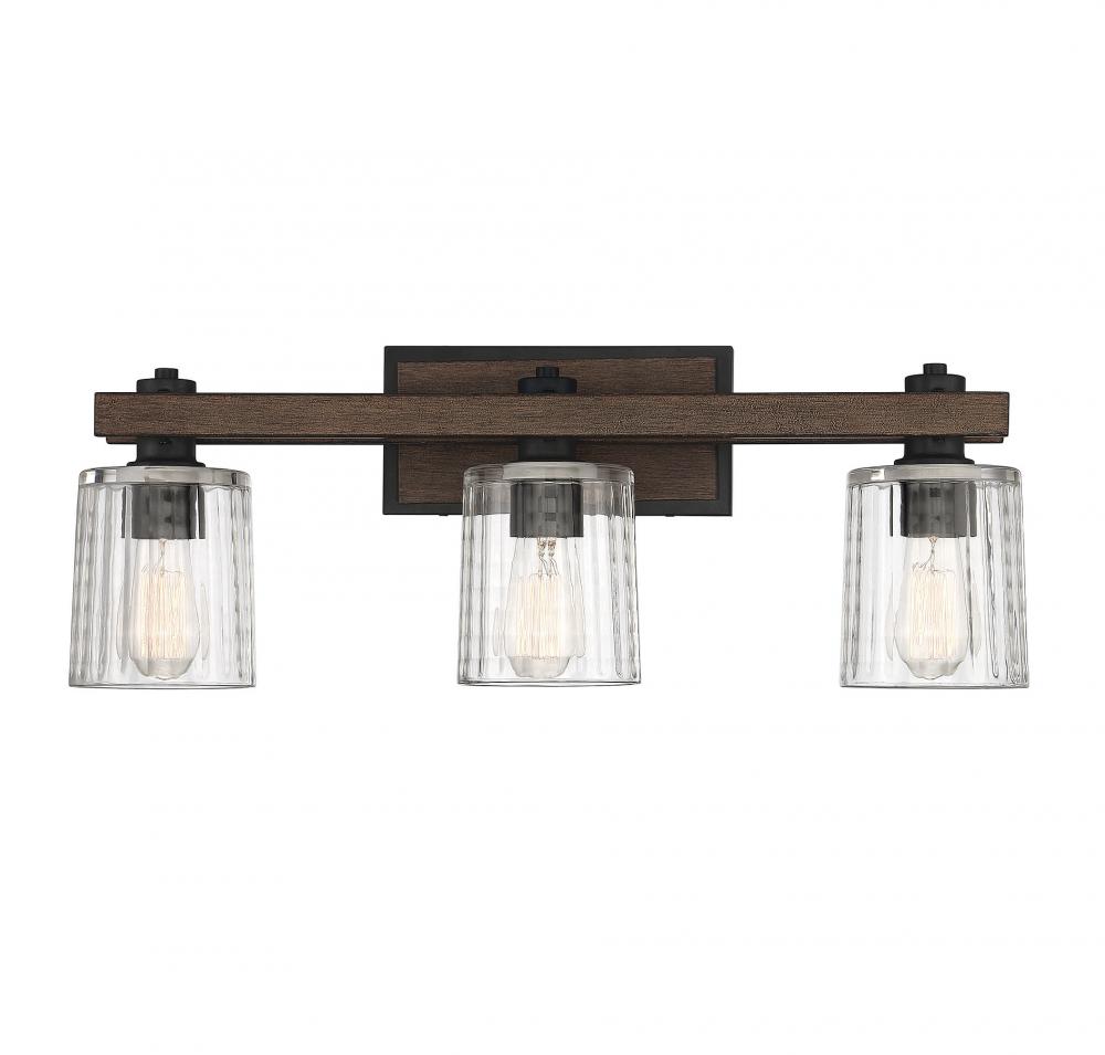 Halifax 3-Light Bathroom Vanity Light in Durango