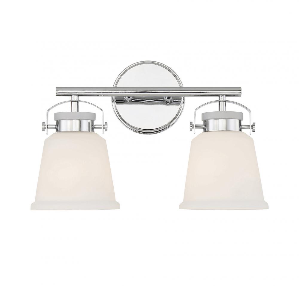 Kaden 2-Light Bathroom Vanity Light in Polished Chrome