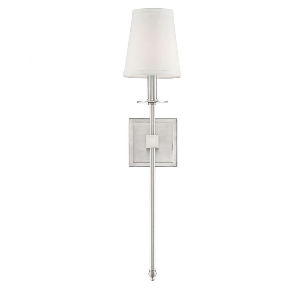 Monroe 1-Light Wall Sconce in Satin Nickel