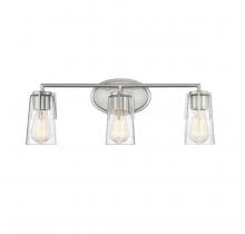 Savoy House 8-7045-3-SN - Sacremento 3-Light Bathroom Vanity Light in Satin Nickel