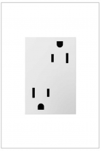 Legrand ARTR153W4 - Adorne® 15A Dual Tamper-Resistant Plus-Size Outlet, White