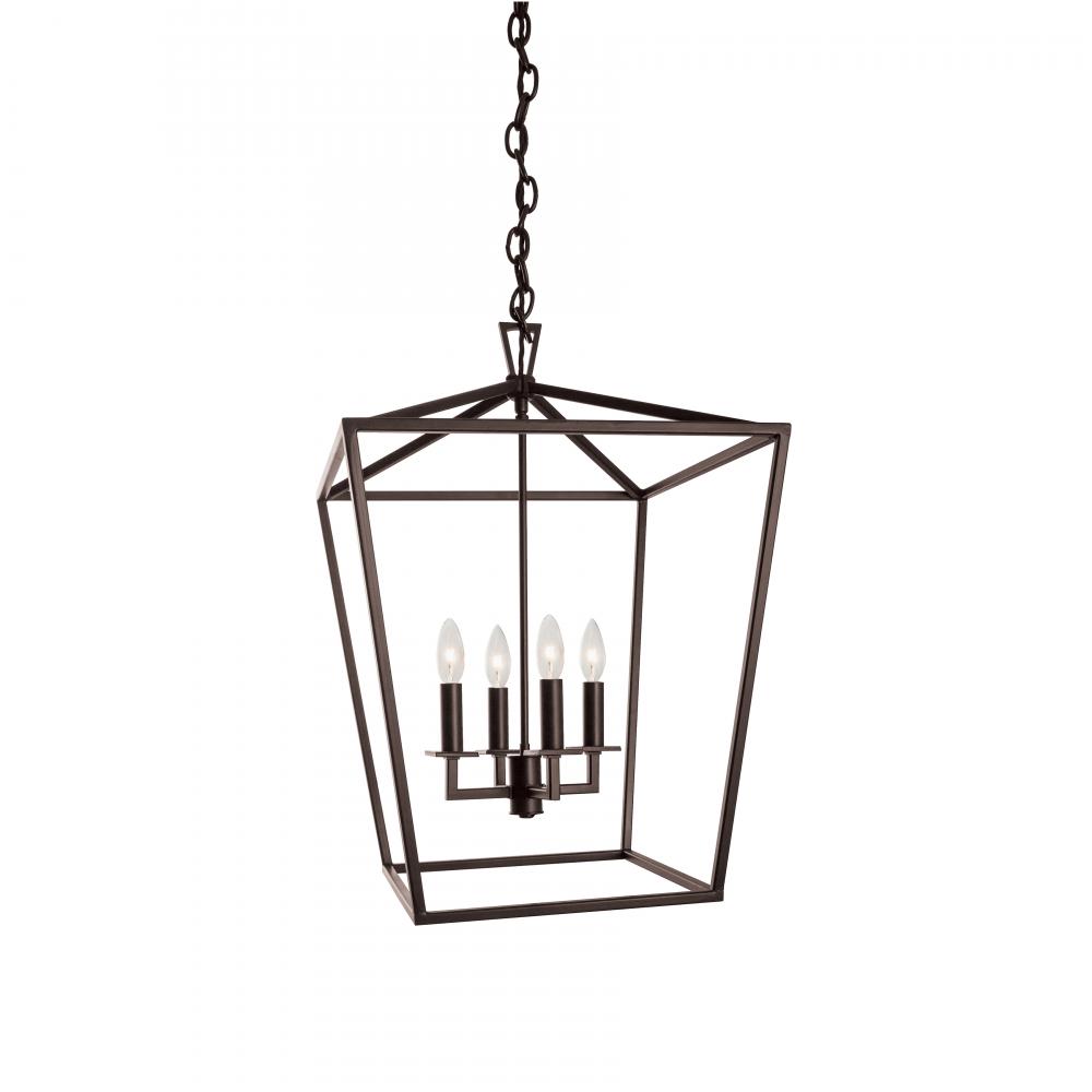 Cage Pendant Light - Bronze