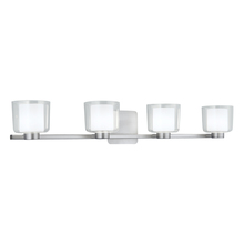 Norwell 5334-BN-CL - Alexus 4-Light Vanity Sconce - Brushed Nickel