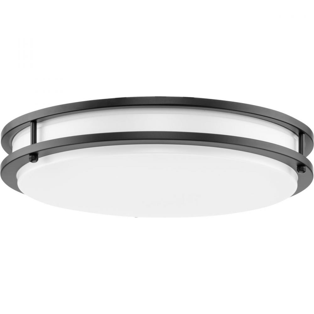 Abide Collection 5-CCT Integrated LED Matte Black Contemporary 14" Medium Flush Mount Light