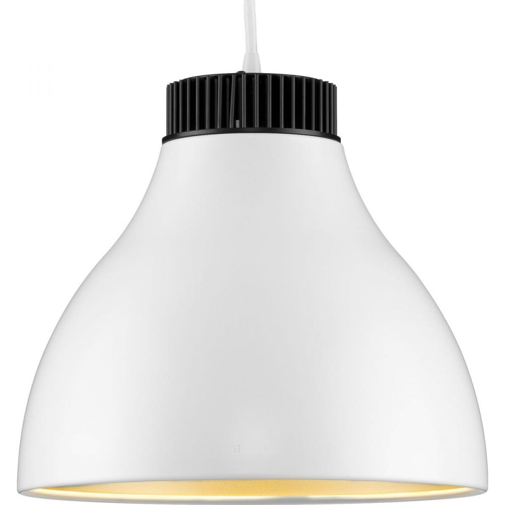 Radian LED Collection Modern Satin White Metal Pendant