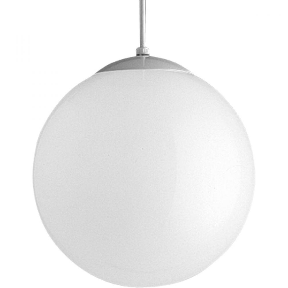 Opal Globes Collection One-Light White Glass Modern Pendant Light