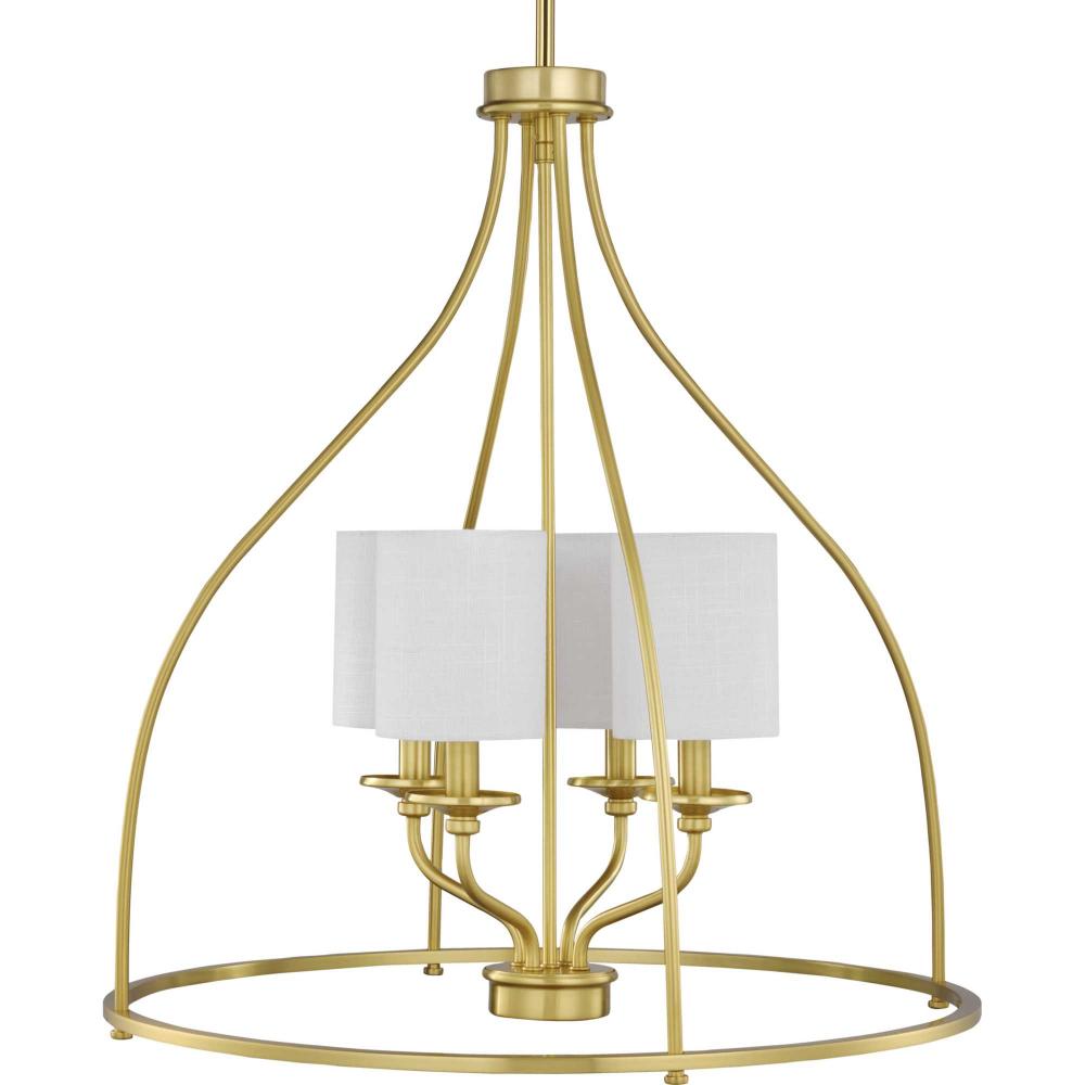 Bonita Collection Four-Light Satin brass Foyer Chandelier