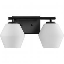 Progress P300431-31M - Copeland Collection Two-Light Matte Black Mid-Century Modern Vanity Light