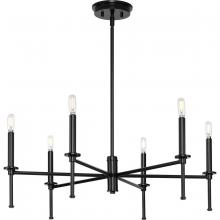 Progress P400294-31M - Elara Collection Six-Light New Traditional Matte Black Chandelier Light