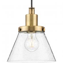 Progress P500382-163 - Hinton Collection One-Light Vintage Brass Modern Farmhouse Pendant