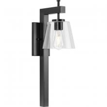 Progress P710108-31M - Saffert Collection One-Light New Traditional Matte Black Clear Glass Wall Light