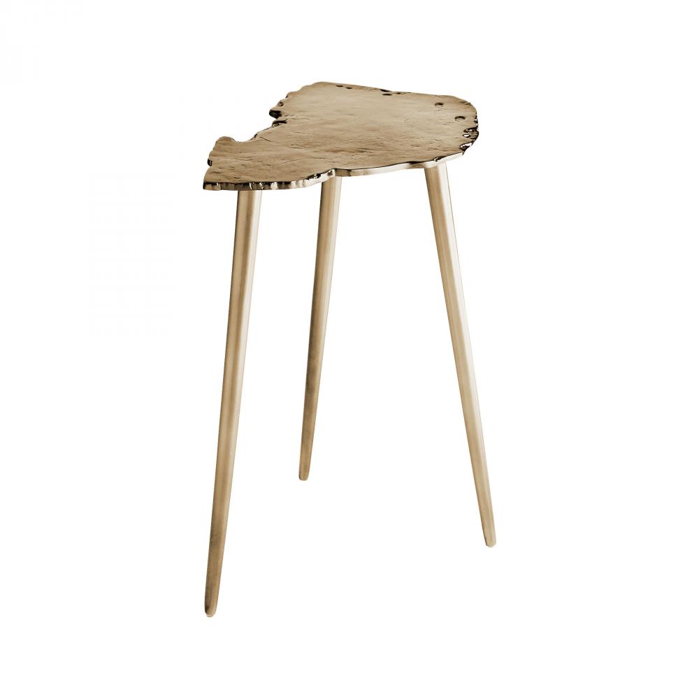 Needle Side Table Aged Gold