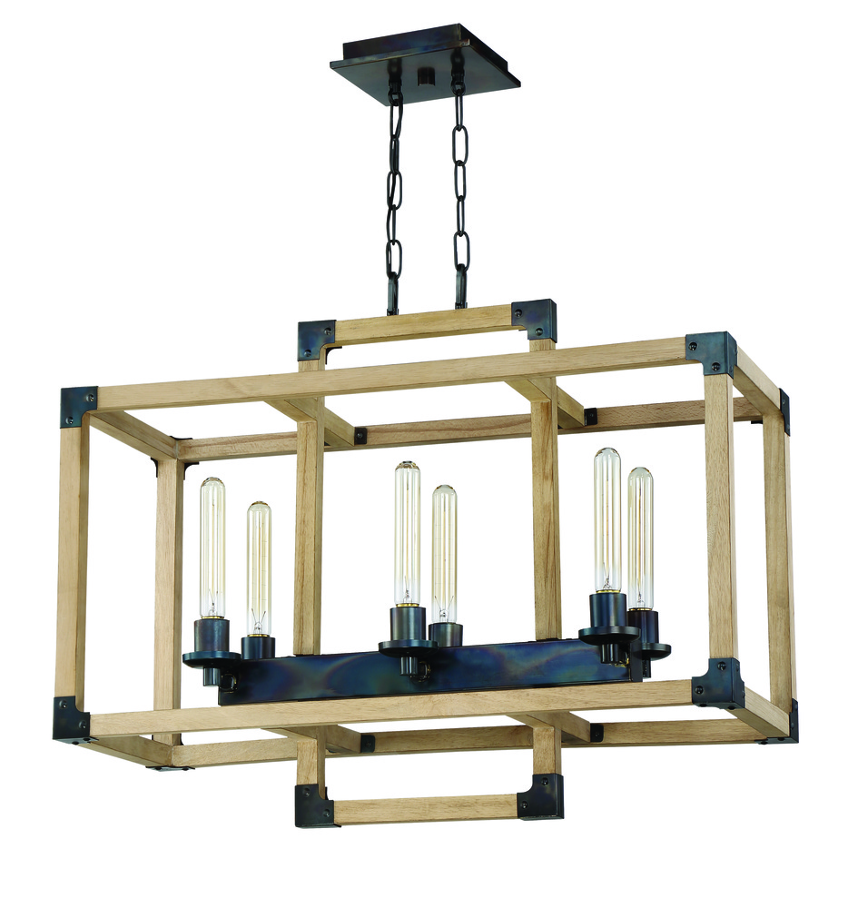 6 Light Linear Chandelier