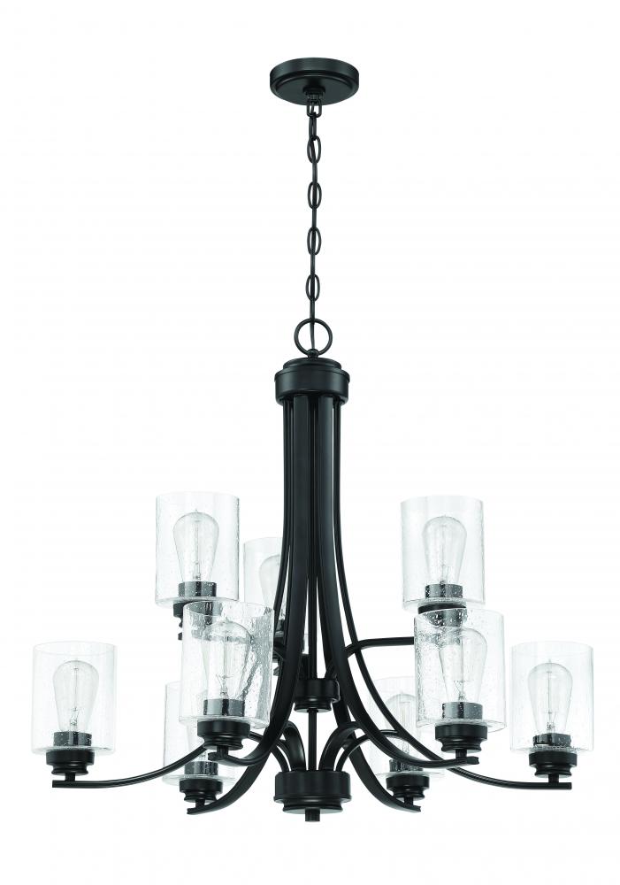 Bolden 9 Light Chandelier in Flat Black