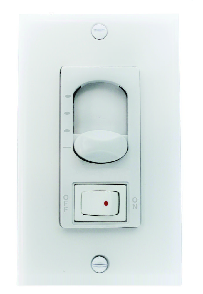 3 Speed Fan/ On-Off Light Control - White