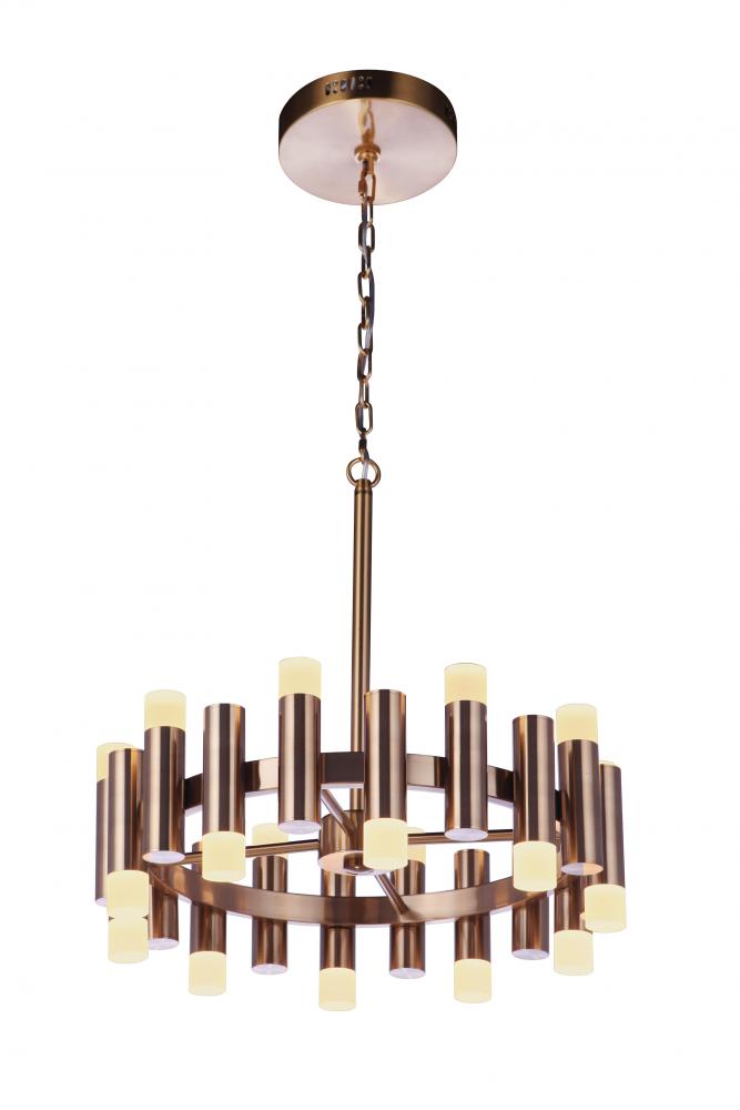 Simple Lux 20 Light LED Chandelier in Satin Brass