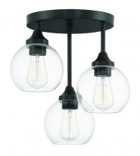 Craftmade 56253-FB - Glenda 3 Light Semi Flush in Flat Black