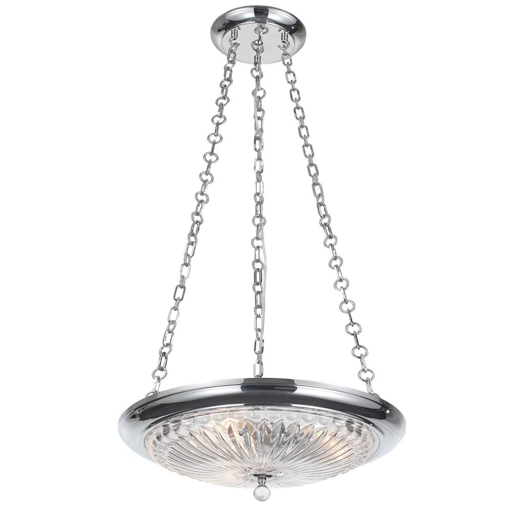 Celina 3 Light Polished Chrome Chandelier