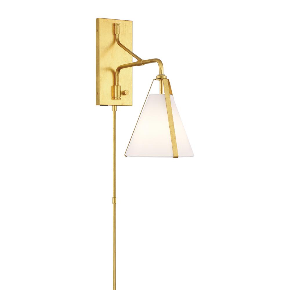 Fulton 1 Light Antique Gold Task Sconce