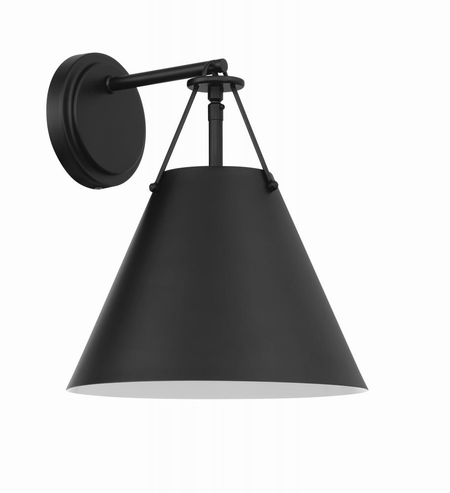 Xavier 1 Light Matte Black Sconce