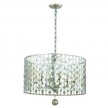 Crystorama 546-SA - Layla 6 Light Antique Silver Chandelier