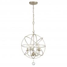 Crystorama 9224-OS - Solaris 5 Light Olde Silver Mini Chandelier