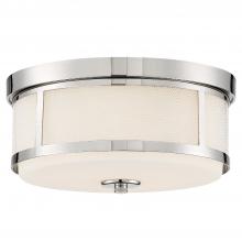 Crystorama TRV-A3802-PN - Trevor 2 Light Polished Nickel Flush Mount