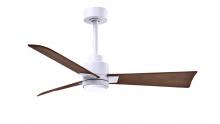 Matthews Fan Company AKLK-MWH-WN-42 - Alessandra 3-blade transitional ceiling fan in matte white finish with walnut blades. Optimized fo