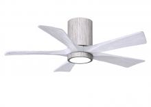 Matthews Fan Company IR5HLK-BW-MWH-42 - IR5HLK five-blade flush mount paddle fan in Barn Wood finish with 42” solid matte white wood bla