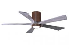 Matthews Fan Company IR5HLK-WN-BW-52 - IR5HLK five-blade flush mount paddle fan in Walnut finish with 52” solid barn wood tone blades a