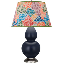 Robert Abbey MMB59S - Matte Midnight Blue Double Gourd Table Lamp