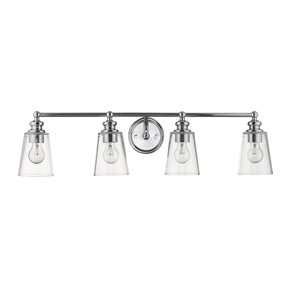 4 light chrome vanity fixture