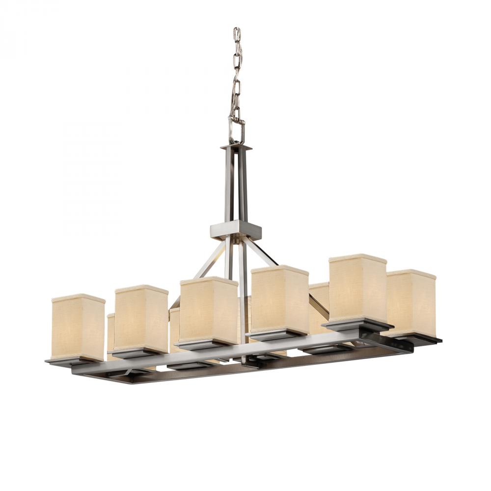 Montana 10-Light Rectangular Ring LED Chandelier