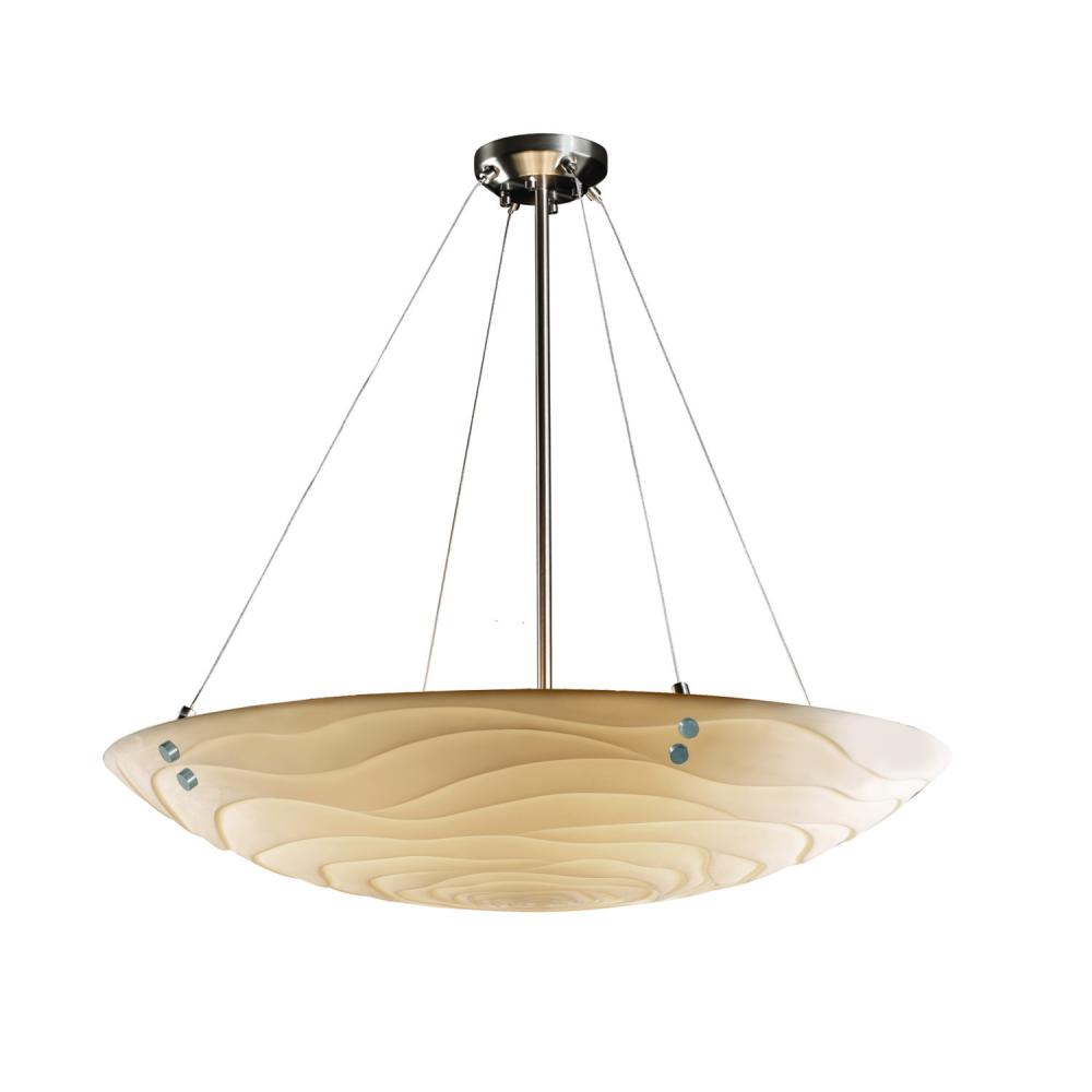 48" Pendant Bowl w/ PAIR CYLINDRICAL FINIALS