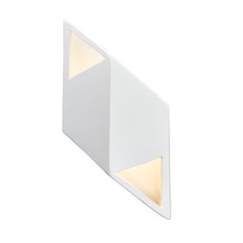 Justice Design Group CER-5835-WTWT - Small ADA Rhomboid Left LED Wall Sconce