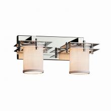 Justice Design Group FAB-8172-10-WHTE-CROM - Metropolis 2-Light Bath Bar