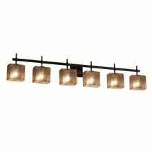 Justice Design Group FSN-8416-55-MROR-MBLK - Union 6-Light Bath Bar