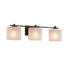 Justice Design Group FSN-8443-30-FRCR-DBRZ - Era 3-Light Bath Bar