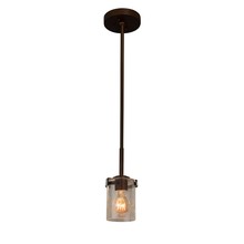 Justice Design Group FSN-8455-10-SEED-DBRZ - Atlas 1-Light Mini-Pendant