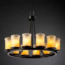 Justice Design Group GLA-8768-16-GLDC-DBRZ - Dakota 12-Light Ring Chandelier (Short)