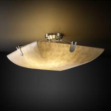 Justice Design Group CLD-9617-25-NCKL - 48" Semi-Flush Bowl w/ U-Clips