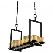 Justice Design Group ALR-8769-10-MBLK - Dakota 14-Light Bridge Chandelier (Short)