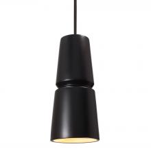 Justice Design Group CER-6430-CRB-MBLK-RIGID - Small Cone 1-Light Pendant