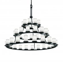 Justice Design Group CLD-8714-10-MBLK-LED45-31500 - Dakota 45-Light 3-Tier Ring LED Chandelier