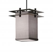 Justice Design Group FAB-8165-15-GRAY-MBLK-BKCD - Metropolis 1-Light Small Pendant (2 Flat Bars)